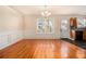Charming dining area with hardwood floors, natural light, and easy access to the kitchen at 680 Barshay Dr, Covington, GA 30016