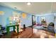This fun recreation room features painted walls, hardwood floors and loads of playing space at 1461 Sanden Ferry Dr, Decatur, GA 30033