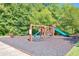 Community playground with a swing set and a slide surrounded by a lush grassy area at 1549 Tappahannock Trl, Marietta, GA 30062