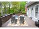 Inviting back deck featuring stylish outdoor furniture, perfect for relaxation and entertaining, with backyard views at 2165 Sugarstone Ct, Lawrenceville, GA 30043