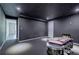 Basement features black walls and carpet and two doors with recessed lighting at 419 Murphy Ave, Canton, GA 30114