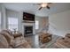 Living room featuring fireplace and hardwood floors at 419 Murphy Ave, Canton, GA 30114