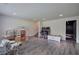 Large finished basement area features hardwood floors, stairs and is great for games at 419 Murphy Ave, Canton, GA 30114