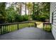 Spacious wooden back deck overlooking the lush green backyard at 1477 Brawley Ne Cir, Brookhaven, GA 30319