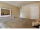 Carpeted bedroom featuring a dresser and a bed at 3541 Stoneleigh Walk, Lithonia, GA 30038