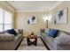 Comfortable sitting room with couches, neutral walls, and decorative artwork at 3541 Stoneleigh Walk, Lithonia, GA 30038