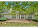 The back of the house shows a stone patio, glass doors and big windows to provide natural light at 209 Southerness Ct, Stockbridge, GA 30281