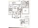 Detailed first floor plan showcasing the layout of the home, including bedrooms, kitchen, and living spaces at 225 Mountain Vista Blvd, Canton, GA 30115