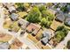 Aerial view of a lovely neighborhood with mature trees and well-kept homes at 1483 Chamirey Sw Dr, Marietta, GA 30008