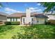 Well-maintained backyard with green grass, a cozy patio, and privacy landscaping at 1483 Chamirey Sw Dr, Marietta, GA 30008