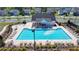 A sparkling community pool and sundeck offer residents the chance to relax and soak up the sun at 5530 Bower Pl, Cumming, GA 30028