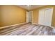 Bedroom with hardwood floors and closet at 223 Cheatham Rd, Acworth, GA 30101