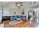 Comfortable living room with vaulted ceilings, natural light, and hardwood floors at 2920 Olde Towne Pkwy, Duluth, GA 30097