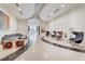 Modern condo building lobby featuring unique seating arrangements and terrazzo floors at 860 Peachtree Ne St # 2616, Atlanta, GA 30308