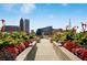 Rooftop garden with colorful flowers overlooking Atlanta's skyline at 860 Peachtree Ne St # 2616, Atlanta, GA 30308