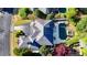 Aerial view of home showing backyard pool, mature landscaping, and inviting outdoor living area at 7080 Greatwood Trl, Alpharetta, GA 30005