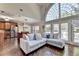 Spacious living area with open floor plan and kitchen with an island at 7080 Greatwood Trl, Alpharetta, GA 30005