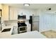 Modern kitchen with white countertops, stainless steel appliances, and stylish backsplash at 102 Adrian Nw Pl, Atlanta, GA 30327