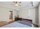 Bedroom features recessed lighting, updated flooring, full size bed, and natural light at 6690 Stillmeadow Dr, Cumming, GA 30040