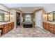 Large bathroom with double sink vanity, a soaking tub and a walk-in shower at 255 Sageglen Rd, Lawrenceville, GA 30044