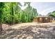 A generous backyard with lush trees surrounding a home with siding, creating a peaceful outdoor haven at 3244 Mount Olive Rd, Atlanta, GA 30344