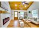 Cozy living room with natural light, stylish decor, and a unique fireplace design at 3244 Mount Olive Rd, Atlanta, GA 30344