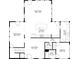 First floor plan highlighting the kitchen, Gathering room, dining room, living room and bedroom at 917 Derrydown Way, Decatur, GA 30030