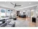 Open concept floor plan with views of kitchen, living room, and hardwood flooring at 917 Derrydown Way, Decatur, GA 30030