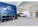 Spacious main bedroom features tray ceiling and neutral carpet at 8045 Hillside Climb Way, Snellville, GA 30039