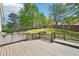 An inviting wood deck overlooks a lush, fenced backyard, perfect for outdoor entertaining at 1900 Foster Trace Ct, Lawrenceville, GA 30043