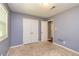A bright bedroom featuring double closets and neutral carpeting at 108 Dove, Peachtree City, GA 30269