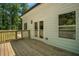 Wooden deck with french doors providing access to backyard at 492 Mary Hill Ln, Douglasville, GA 30134