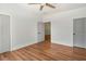 Bedroom with hardwood floors and neutral walls at 492 Mary Hill Ln, Douglasville, GA 30134