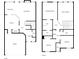 Two-story floor plan with living spaces on the first floor and bedrooms on the second at 706 Woodland Pl, Woodstock, GA 30188