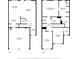 Detailed floor plan outlining the layout of a two-story home with room dimensions at 1546 Silvaner Nw Ave # 20, Kennesaw, GA 30152
