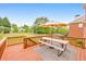 Backyard deck featuring an outdoor dining setup with a clear view of the backyard at 3311 Keenland Rd, Marietta, GA 30062