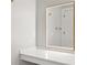 Bathroom featuring an illuminated mirror and white vanity with gold accents at 3932 Boston Common St, Suwanee, GA 30024