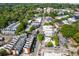 Birds-eye view of a neighborhood with a mix of townhouses, commercial buildings, and tree-lined streets at 1326 Metropolitan Se Ave, Atlanta, GA 30316