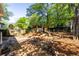 Backyard featuring wooden storage shed, a fence, mature trees and lush green landscaping at 1326 Metropolitan Se Ave, Atlanta, GA 30316