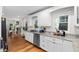 Modern kitchen featuring stainless steel appliances, granite countertops and hardwood floors at 1326 Metropolitan Se Ave, Atlanta, GA 30316