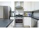 The kitchen has stainless appliances, a gas range, and white shaker-style cabinets at 90 Cerro St, Atlanta, GA 30314