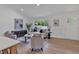 Cozy living room featuring contemporary decor, hardwood floors, and abundant natural light at 2637 Crestdale Se Cir, Atlanta, GA 30316