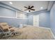 Finished basement space with recessed lighting, neutral carpet, and light blue walls at 602 Davenport Pl, Canton, GA 30115