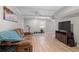 Finished basement offering a large seating area and gym equipment at 1618 Cooper Lake Se Rd, Smyrna, GA 30082