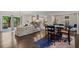 Open concept living space seamlessly connecting the living, dining, and kitchen areas at 1618 Cooper Lake Se Rd, Smyrna, GA 30082