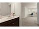 Bathroom vanity features a modern sink and faucet with the office in the background at 404 Prague Way, Hampton, GA 30228