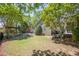 Landscaped backyard featuring a swing set, well-manicured lawn, and a fenced perimeter for privacy at 498 Trip St, Grayson, GA 30017