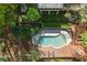 Aerial view showcases the pool, mature trees, deck, and secluded backyard at 2000 Old Dominion Rd, Atlanta, GA 30350
