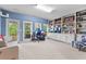 Spacious living room boasts built-in bookshelves and cabinets at 2518 Oakwood Se Way, Smyrna, GA 30080