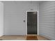 Inviting entryway with a gray front door and a charming 'welcome' mat at 108 Vinings Forest Se Cir, Smyrna, GA 30080